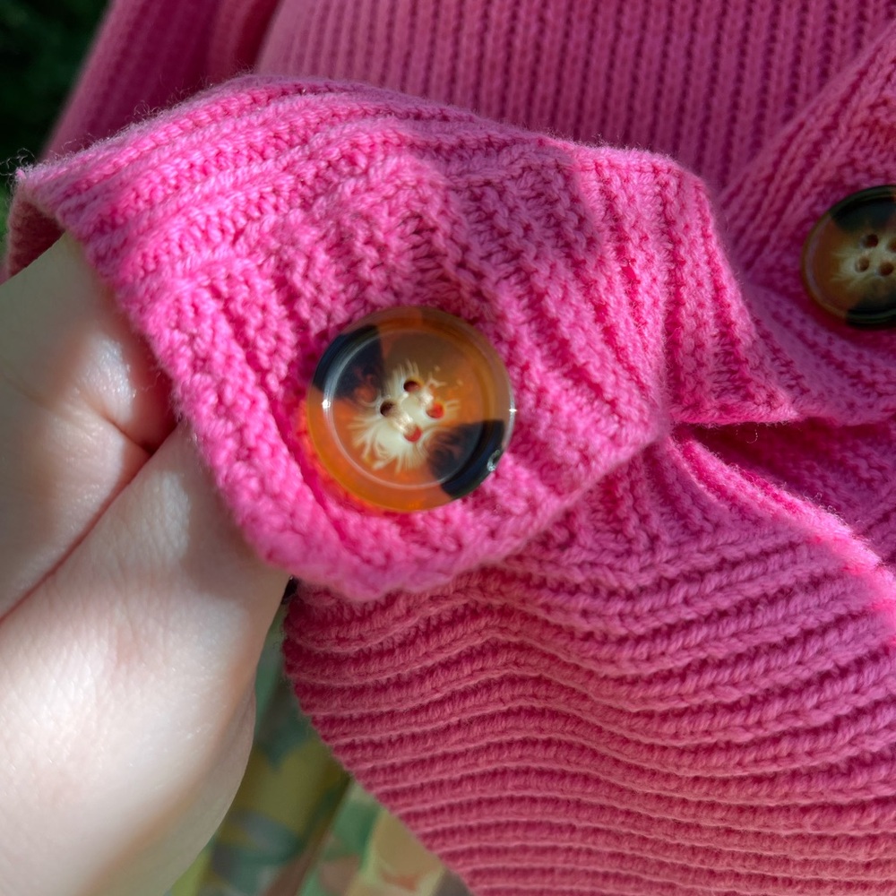 Pink Cardigan Sweater Great for Fall Layers Cute Plus Size Sweater - Picture 5 of 11